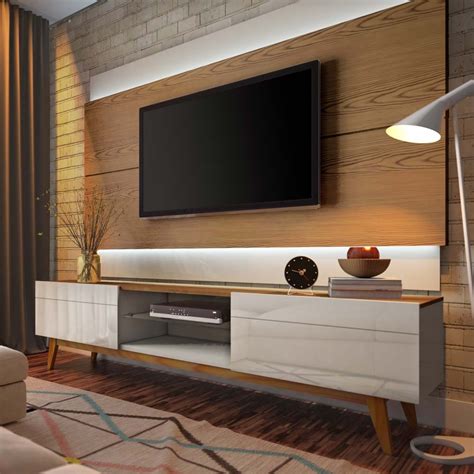 Rack e painel de tv para redecorar seus ambientes. Rack + Painel Para Tv 220 Cm Para Sala De Estar + Led - R ...