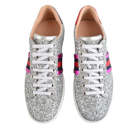 Gucci Ace Glitter Sneakers Lyst