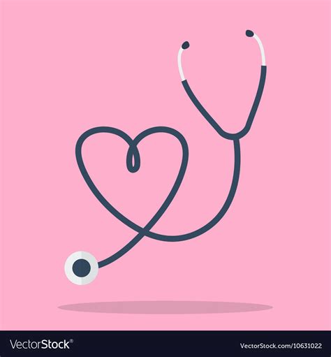 Stethoscope In Shape Of Heart Royalty Free Vector Image