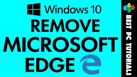 Windows Remove Uninstall Microsoft Edge Browser Youtube