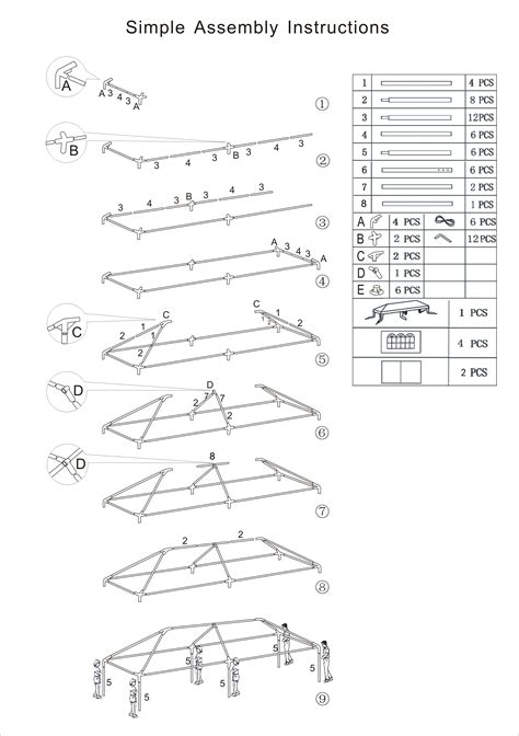 Shelterlogic canopy anchor bag instructions. Tent for Outdoor Picnic Party or Storage - 20 x 10 - White ...