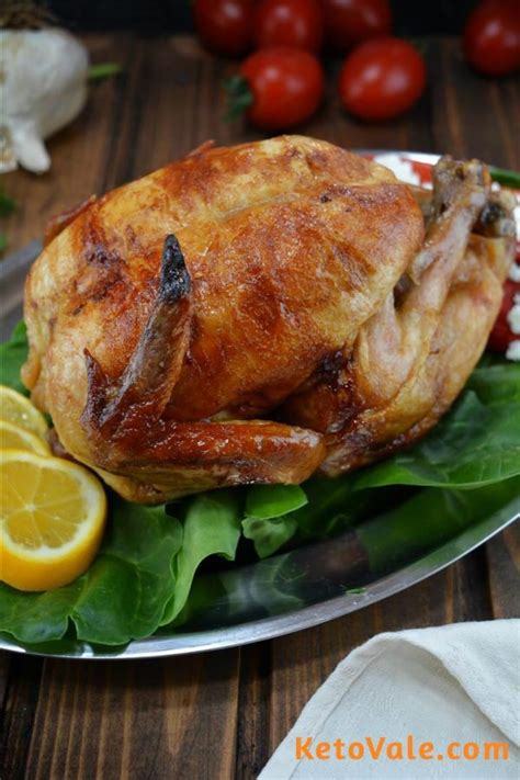 For crispier skin, roast your chicken uncovered. Roast Whole Chicken Recipe | Keto Vale