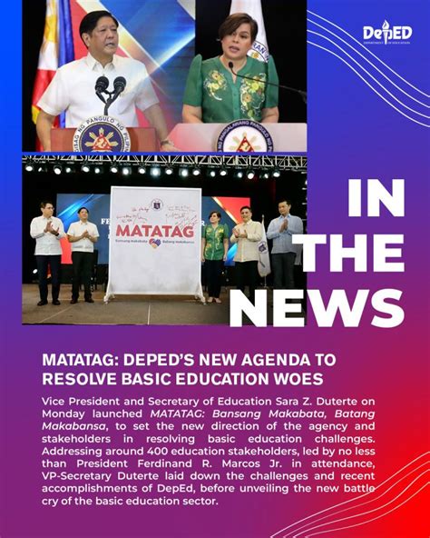 Matatag Depeds New Agenda To Resolve Basic Education Woes
