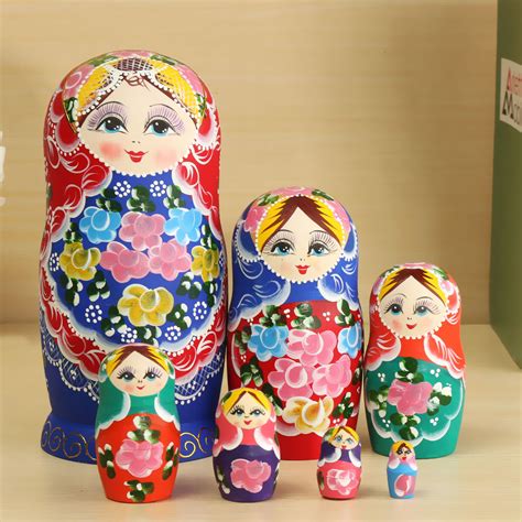 matryoshka set of 7 nesting dolls madness russian wooden dolls toy toys ace