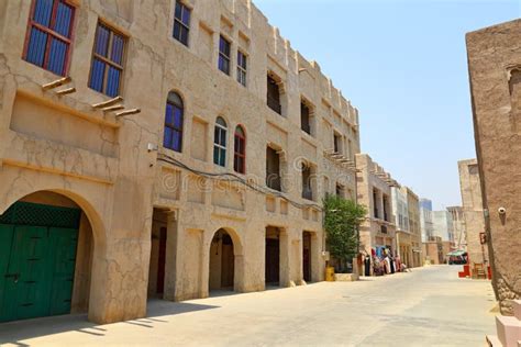Old Dubai Of Buildings And Traditional Arabian Streets Historical Al