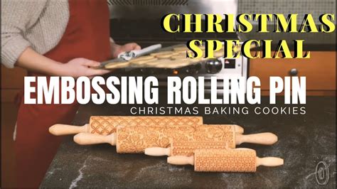 Christmas Embossing Rolling Pin Baking Cookies Youtube