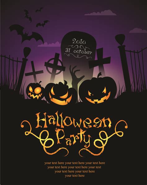 Free Vector Halloween Posters Beautiful Background 04 Vector Free