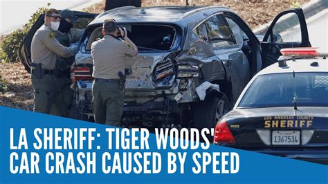 La Sheriff Tiger Woods Car Crash Caused By Speed Youtube