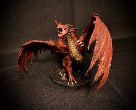 Pathfinder Battles Gargantuan Red Dragon Painted By Jbaileymusic On