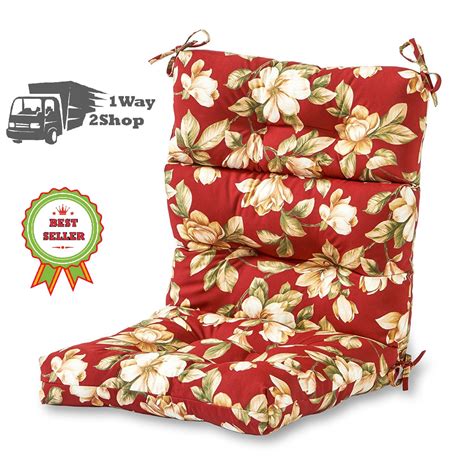 With kohl's selection of patio cushions and outdoor pillows, you can explore abstract patterns, coastal/nautical designs, florals and. Outdoor Patio High Back Cushion Red Replacement For Deep ...