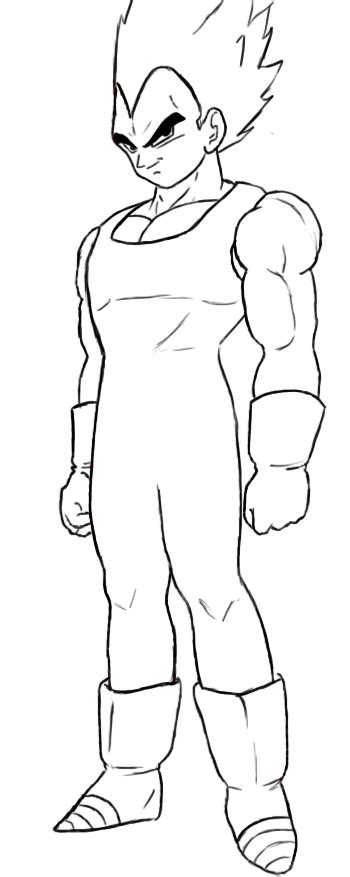 602x1326 vegeta dragon ball super ssgss lineart by dragonballaffinity on. How To Draw Vegeta - Draw Central