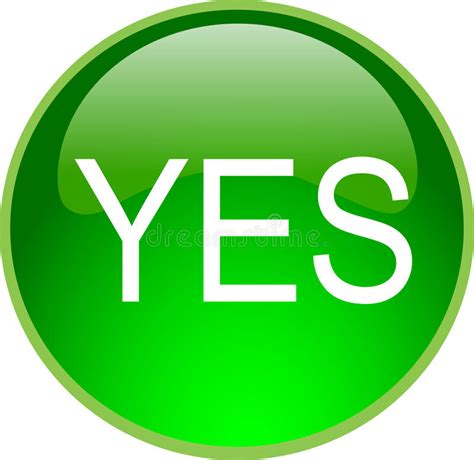 Green Yes Button Stock Illustration Illustration Of Icon 10058887