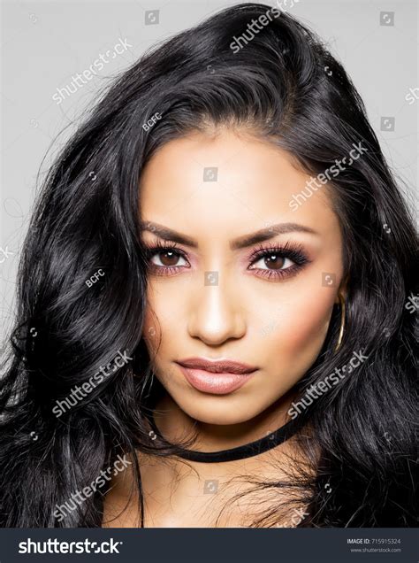 Beautiful Exotic Womans Face Stock Photo 715915324 Shutterstock