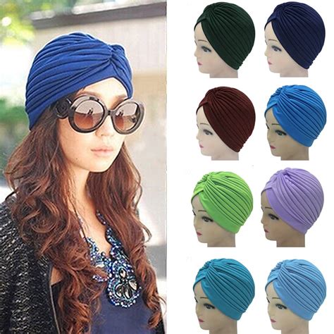 D Groee Solid Color Clean Plain Twist Stretchy Hair Turban Cap Band