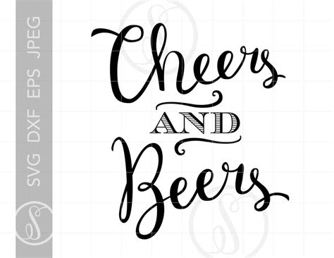 Cheers And Beers Svg Sign Art Bar Sign Svg File Drinking Etsy Uk