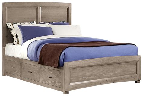 Vaughan Basset Transitions Queen Panel Bed With 2 Side Storage In