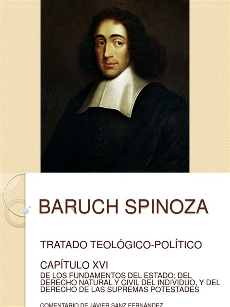 Baruch Spinoza Tratado Teológico Político Pdf Contrato Social Razón