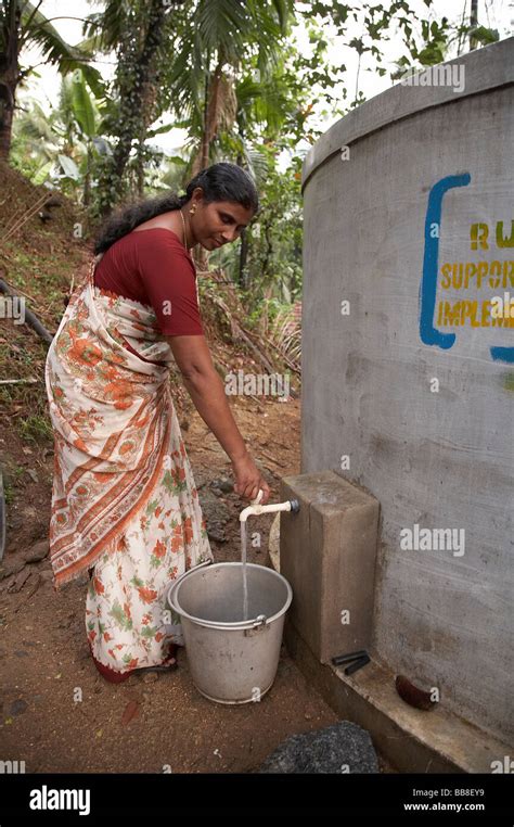 Painet Jq3513 India Rainwater Harvesting Project In Villages Kozhikode
