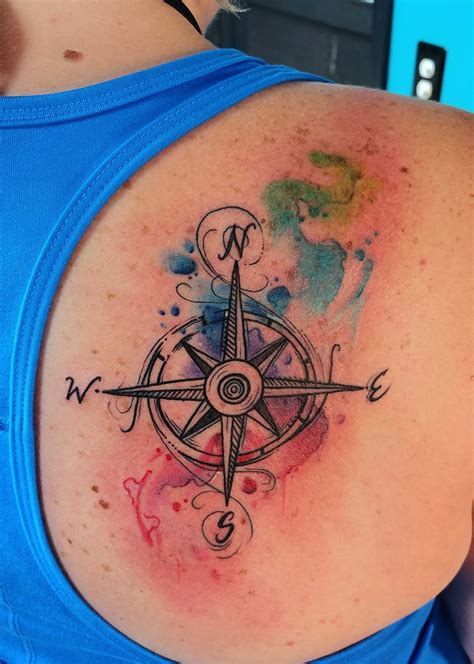 Compass Tattoo Watercolor Tattoo Watercolor Compass Tattoo Compass