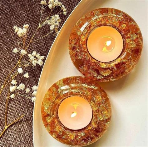 Resin Candle Holders Tealight Holders Diwali Decoration Etsy