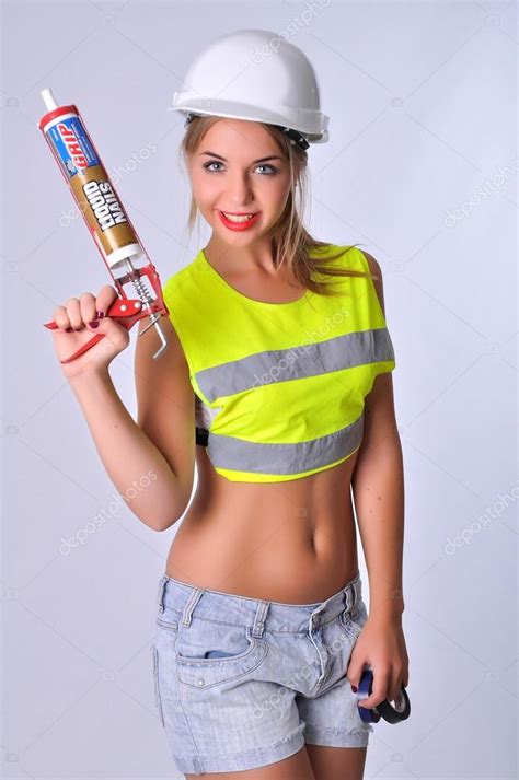 Sexy Girl Builder Stock Photo By Tstudio