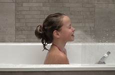 little girl bath asian bubble shower taking stock enjoy play shutterstock playing 4k