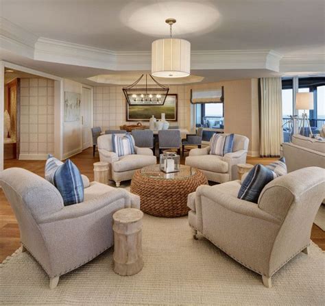 A living room chair can be a source of color for this space. Florida Beach Condo Living Room Conversation Sitting Area ...