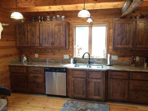 We had been looking extensively for just the right table. Reclaimed White Pine Kitchen Cabinets