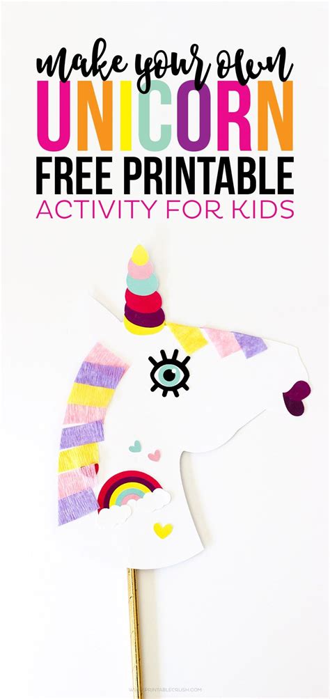 Make Your Own Unicorn Free Printable Activity Free Printable Activities