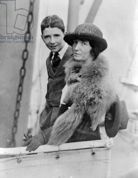 Margaret Sanger And Her Older Son Stuart In Japan 1922 Bw Photo