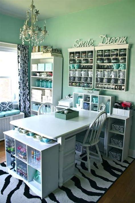 45 Gorgeous Colourful Organizing Sewing Room Ideas For Inspiration