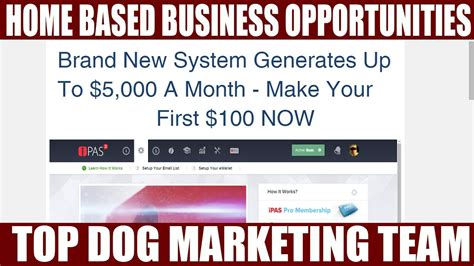 Start your own business with low capital. Home Based Business Opportunities - Make $100 A Day! - YouTube