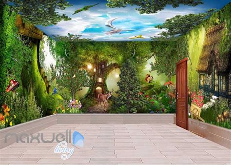 Get started on 3d warehouse. 3D Fantacy Wonderland Tree House Wall Murals Wallpaper ...