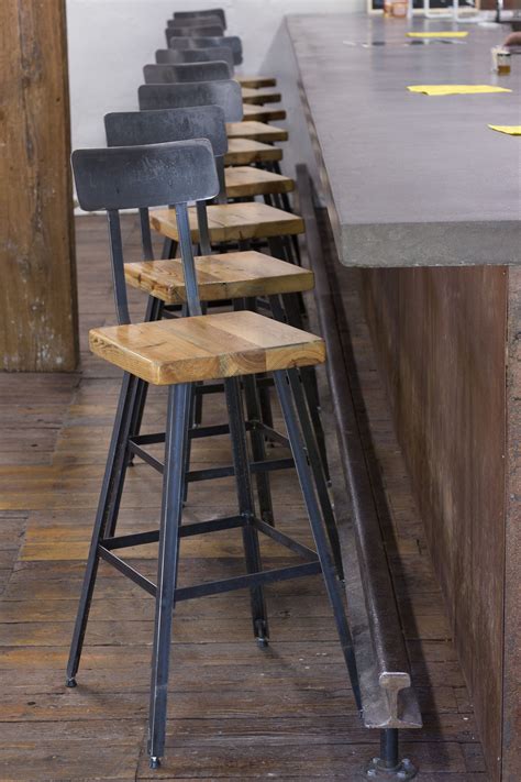 Brew Haus Bar Stools With Backs Reclaimed Wood Bar Stools Industrial