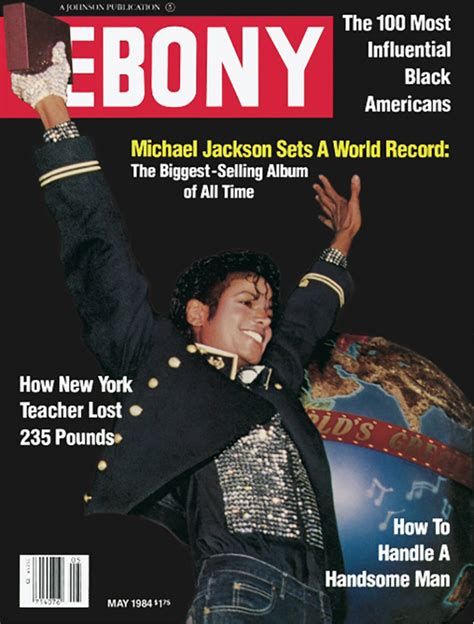 Michael Jackson On The Cover Of Ebony Magazine In 1984 Michael