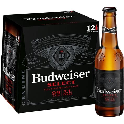 Budweiser Select Light Beer 12 Pack 12 Fl Oz Bottles