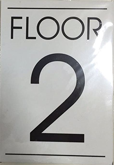 Floor Number Sign 2nd Floor Sign