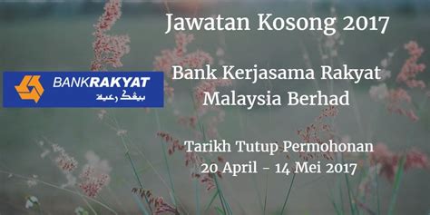 Bank kerjasama rakyat msia bhd. Bank Kerjasama Rakyat Malaysia Berhad Jawatan Kosong Bank ...
