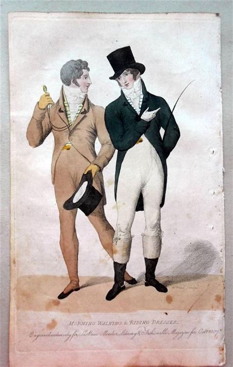 1807 Beau Monde Regency Fashion Mens Morning Walking And Riding
