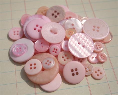 Light Pink Buttons Assorted Round Sewing Scrapbooking Etsy Light
