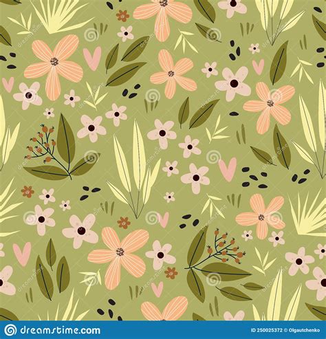 Print Cute Floral Pattern In The Flower Seamless Vector Texture