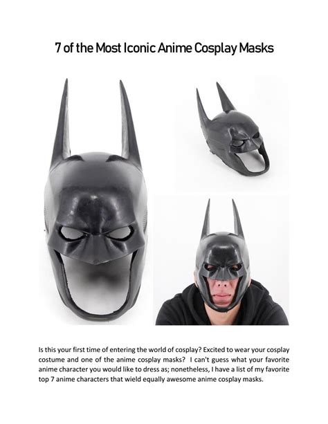 Top 7 Of The Most Iconic Anime Cosplay Masks By Pocketknives Issuu