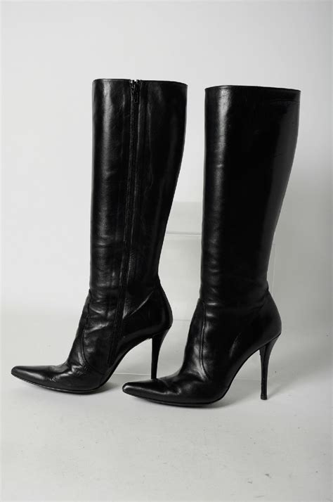 Ebay Leather A Deal On Sexy Spiky Knee High Black Leather Boots From Stuart Weitzman