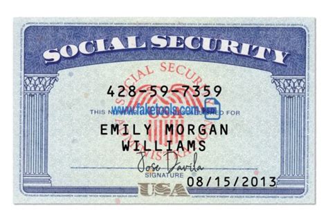Social security card template is the best to verify: USA Social Security Card psd Template: SSN Psd Template