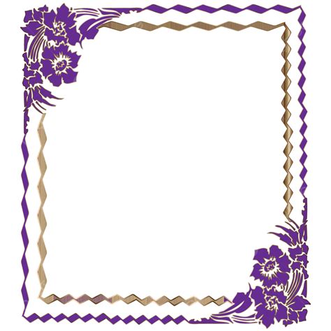 Purple And Gold Page Border