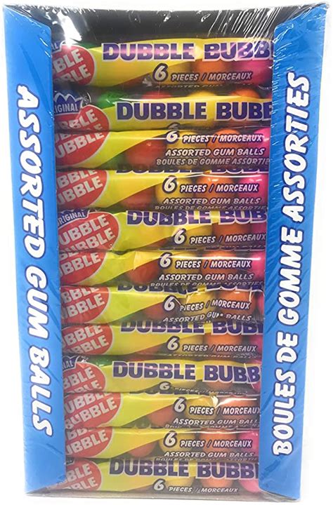 Original Dubble Bubble Assorted Gum Balls 36 Packages Of 6 Pieces