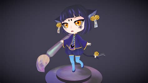 Eclipse Cat Anime Style Chibi Model 3d Model By Arelysean Acaf55b