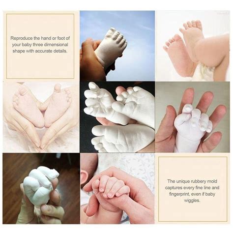 3d Plaster Molding Clone Powder Kids Handprints Footprints Baby Hand