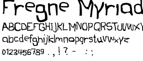Fregne Myriad Font Script Various
