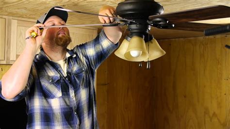 A ladder and a screwdriver should be. How to Straighten Drooping Ceiling Fan Blades : Ceiling ...